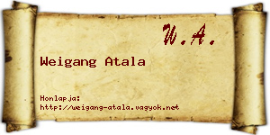 Weigang Atala névjegykártya